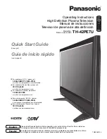 Panasonic Viera TH-42PE7 Quick Start Manual предпросмотр