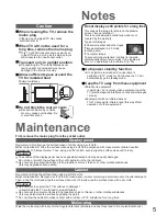 Предварительный просмотр 5 страницы Panasonic VIERA TH-42PV7AZ Operating Instructions Manual