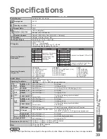 Предварительный просмотр 39 страницы Panasonic VIERA TH-42PV7AZ Operating Instructions Manual