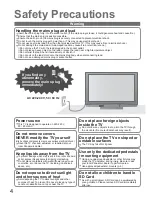 Предварительный просмотр 4 страницы Panasonic Viera TH-42PV80AZ Operating Instructions Manual