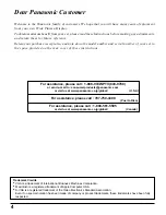 Предварительный просмотр 4 страницы Panasonic Viera TH-42PW3 Operating Instructions Manual