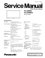 Preview for 1 page of Panasonic Viera TH-42PW4 Service Manual