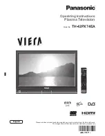 Preview for 1 page of Panasonic Viera TH-42PX74EA Operating Instructions Manual