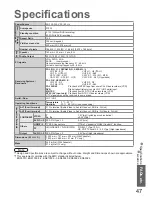 Предварительный просмотр 47 страницы Panasonic Viera TH-42PX74EA Operating Instructions Manual