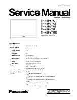 Panasonic Viera TH-42PX7A Service Manual предпросмотр