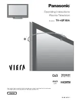 Предварительный просмотр 1 страницы Panasonic Viera TH-42PX8A Operating Instructions Manual