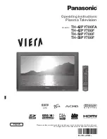 Предварительный просмотр 1 страницы Panasonic Viera TH-42PY700F Operating Instructions Manual