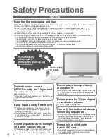 Предварительный просмотр 4 страницы Panasonic Viera TH-42PY700F Operating Instructions Manual