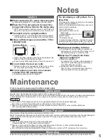 Предварительный просмотр 5 страницы Panasonic Viera TH-42PY800AZ Operating Instructions Manual