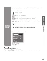 Предварительный просмотр 13 страницы Panasonic Viera TH-42PY800AZ Operating Instructions Manual