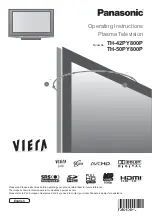 Panasonic Viera TH-42PY800P Operating Instructions Manual preview