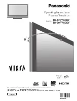 Preview for 1 page of Panasonic Viera TH-42PY80EY Operating Instructions Manual