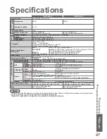 Preview for 47 page of Panasonic Viera TH-42PY80EY Operating Instructions Manual