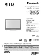 Panasonic Viera TH-42PY80P Operating Instructions Manual preview