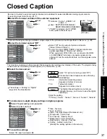 Предварительный просмотр 37 страницы Panasonic Viera TH-42PZ77 Operating Instructions Manual