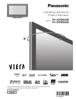 Предварительный просмотр 1 страницы Panasonic Viera TH-42PZ800B Operating Instructions Manual