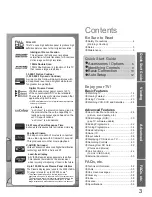 Предварительный просмотр 3 страницы Panasonic Viera TH-42PZ800B Operating Instructions Manual