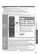 Preview for 41 page of Panasonic Viera TH-42PZ800E Operating Instructions Manual