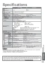 Preview for 55 page of Panasonic Viera TH-42PZ800E Operating Instructions Manual