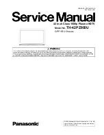 Предварительный просмотр 1 страницы Panasonic VIERA TH-42PZ800U Service Manual