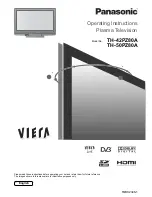 Panasonic Viera TH-42PZ80A Operating Instructions Manual предпросмотр