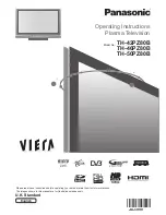 Preview for 1 page of Panasonic Viera TH-42PZ80B Operating Instructions Manual