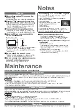 Предварительный просмотр 5 страницы Panasonic Viera TH-42PZ80E Operating Instructions Manual