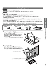 Предварительный просмотр 7 страницы Panasonic Viera TH-42PZ80E Operating Instructions Manual