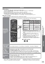 Предварительный просмотр 39 страницы Panasonic Viera TH-42PZ80E Operating Instructions Manual