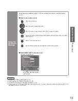 Предварительный просмотр 13 страницы Panasonic Viera TH-42PZ81E Operating Instructions Manual