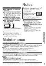 Preview for 3 page of Panasonic VIERA TH-42PZ82EA Operating Instructions Manual