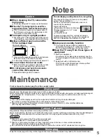 Preview for 5 page of Panasonic Viera TH-42PZ850AZ Operating Instructions Manual