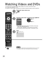 Предварительный просмотр 22 страницы Panasonic Viera TH-42PZ850AZ Operating Instructions Manual