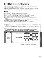 Предварительный просмотр 37 страницы Panasonic Viera TH-42PZ850AZ Operating Instructions Manual