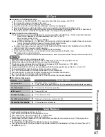 Preview for 47 page of Panasonic Viera TH-42PZ850AZ Operating Instructions Manual