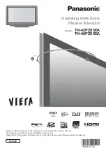 Предварительный просмотр 1 страницы Panasonic Viera TH-42PZ85EA Operating Instructions Manual