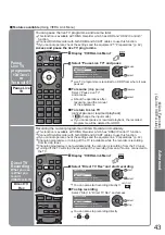 Предварительный просмотр 43 страницы Panasonic Viera TH-42PZ85EA Operating Instructions Manual