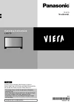 Panasonic VIERA TH-43D410Z Operating Instructions Manual предпросмотр