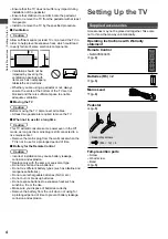 Предварительный просмотр 4 страницы Panasonic VIERA TH-43D410Z Operating Instructions Manual