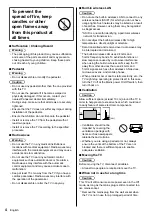 Preview for 4 page of Panasonic Viera TH-43ES630H Operating Instructions Manual