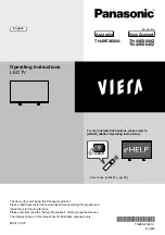 Panasonic VIERA TH-49EX600A Operating Instructions Manual предпросмотр