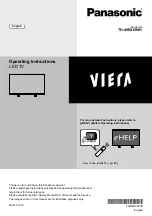 Предварительный просмотр 1 страницы Panasonic Viera TH-49EX680H Operating Instructions Manual