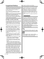 Preview for 4 page of Panasonic Viera TH-49FX800Z Operating Instructions Manual