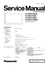 Panasonic Viera TH-50PV700AZ Service Manual preview