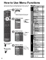 Предварительный просмотр 32 страницы Panasonic Viera TH-50PZ750 Quick Start Manual