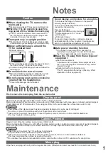 Preview for 5 page of Panasonic VIERA TH-50PZ850A Operating Instructions Manual