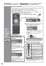 Preview for 40 page of Panasonic VIERA TH-50PZ850A Operating Instructions Manual