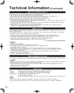 Preview for 48 page of Panasonic VIERA TH-50PZ85U Operating Instructions Manual