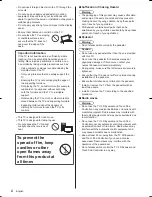 Preview for 4 page of Panasonic Viera TH-55CX800A Operating Instructions Manual