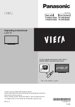 Panasonic Viera TH-55DX640A Operating Instructions Manual preview